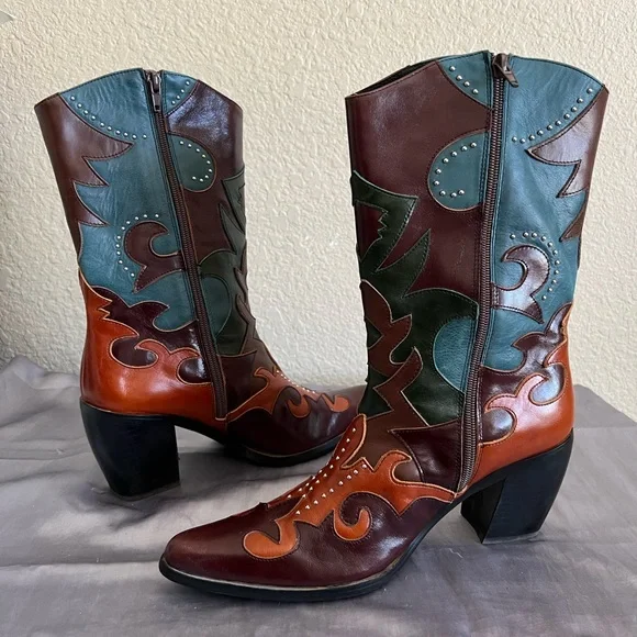 Jeffrey Campbell Saddle Up Western Pull On Boots 9 SOLD OUT - Picture 12 of 12